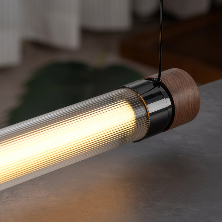 Modern linjär hängande belysning Enkel glas taklampa