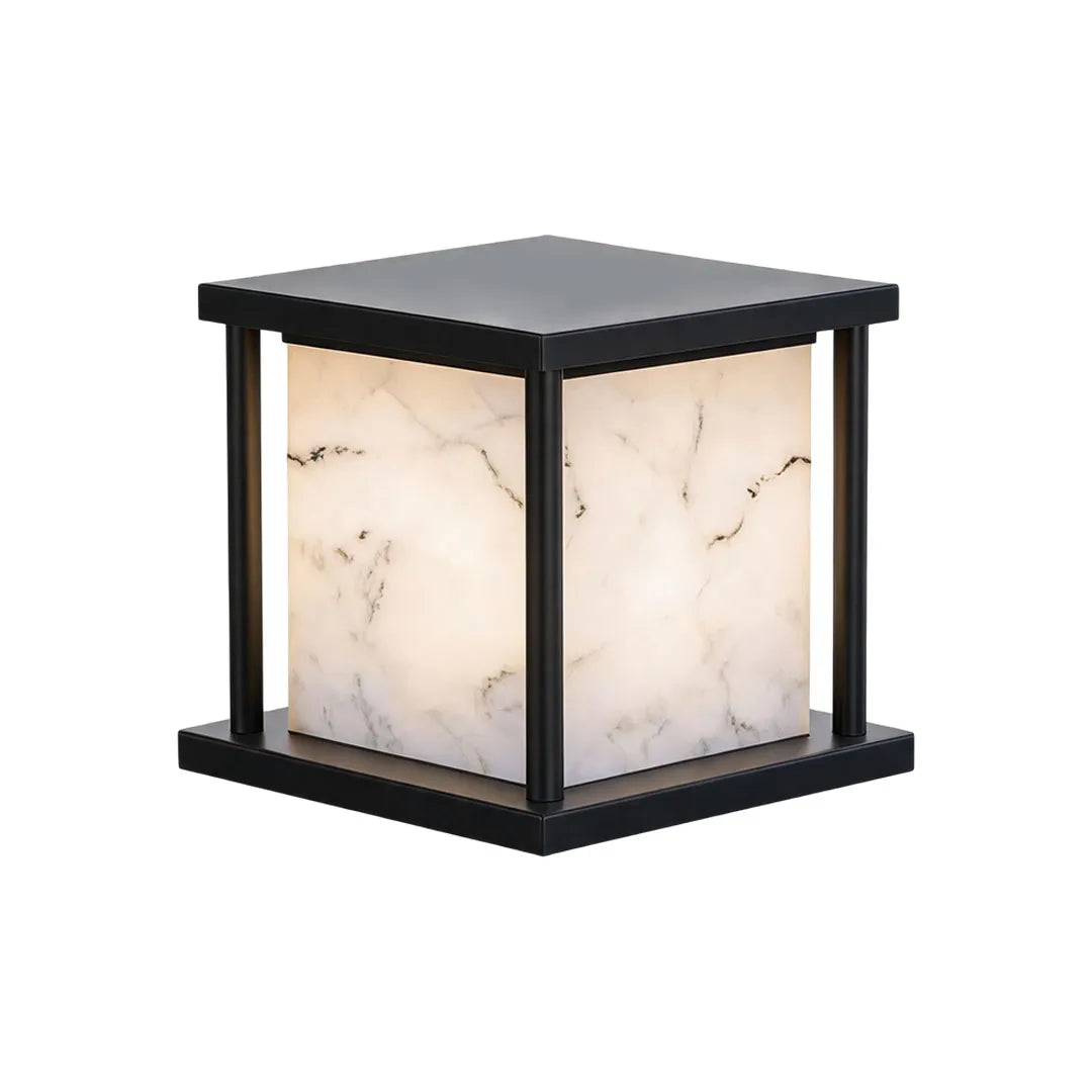 Utomhus Pelarlampor Solenergi Modern Konst Marmor Ljus