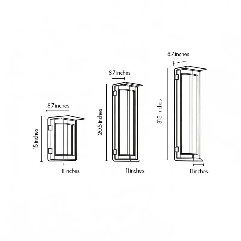 Moderna Utomhus Solvägglampor Dual-Power Metallampa