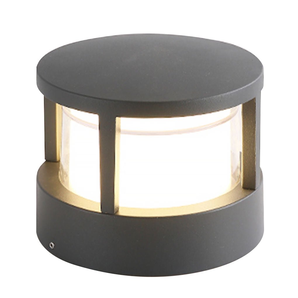 [Öppen Låda] Modern Rund Utomhus Postlampa med Dubbel-Lager Lampskärm