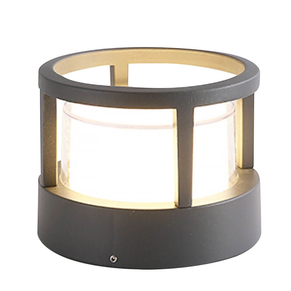 [Öppen Låda] Modern Rund Utomhus Postlampa med Dubbel-Lager Lampskärm