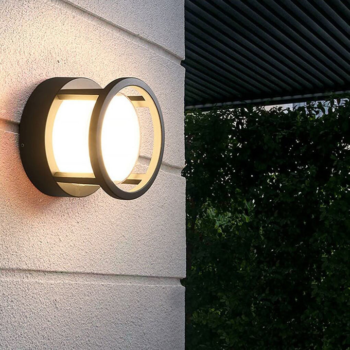 [Öppen Låda] Modern Rund Utomhus Postlampa med Dubbel-Lager Lampskärm