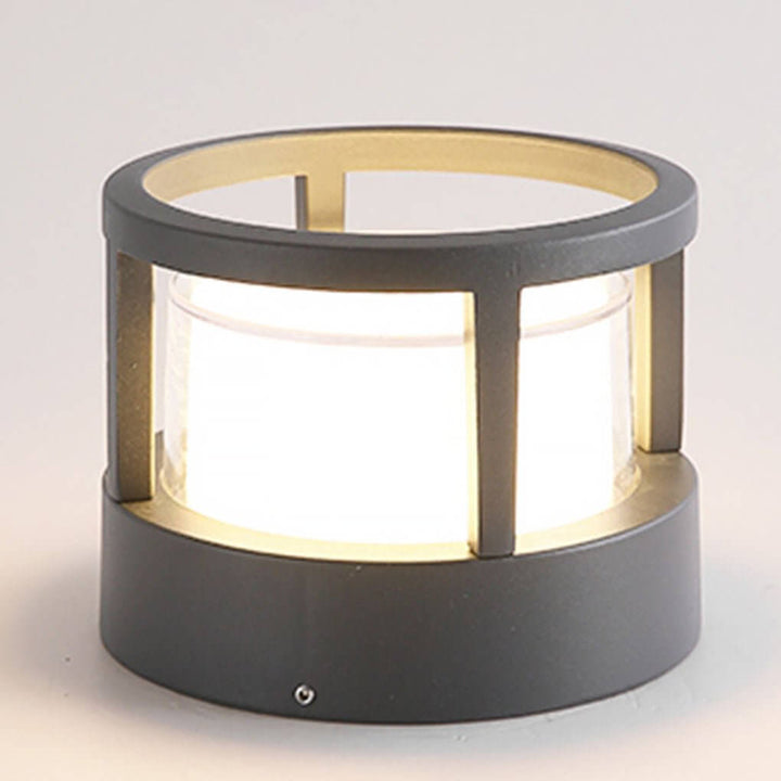 [Öppen Låda] Modern Rund Utomhus Postlampa med Dubbel-Lager Lampskärm