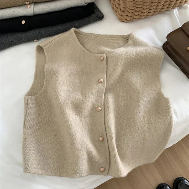 Dam’s Button-Up Sleeveless casual väst