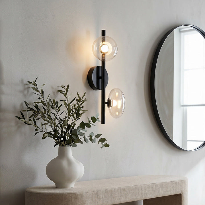 Multi Light Wall Sconce Nordisk Dekorativ Glaslampa