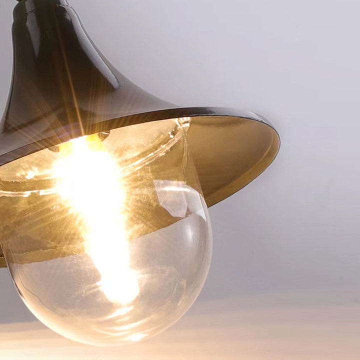 [Open-Box] Utomhus svarta vägglampor retro kreativ trumpetformad lampa