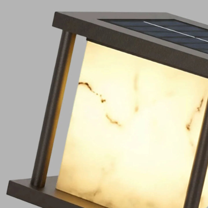 Utomhus Pelarlampor Solenergi Modern Konst Marmor Ljus