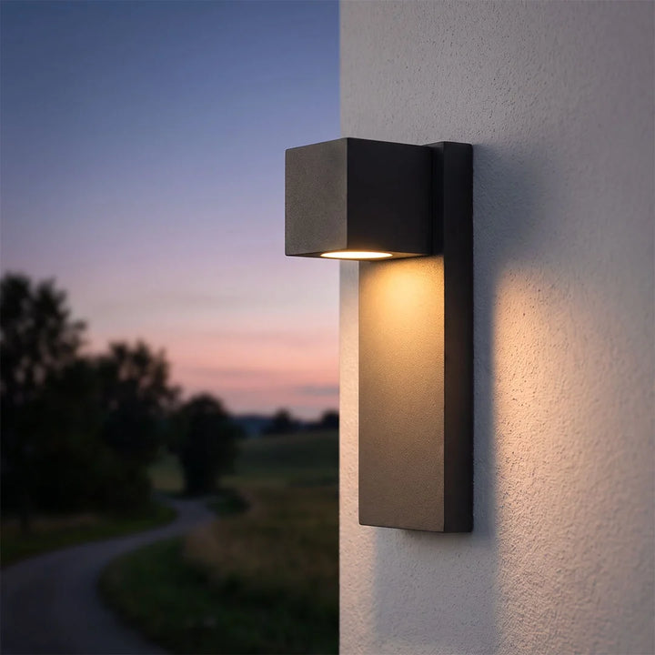 Utomhus Sten Väggbelysning Minimalistisk LED Geometri Ljus