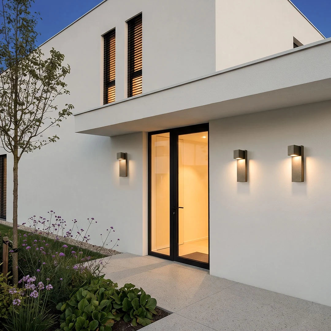 Utomhus Sten Väggbelysning Minimalistisk LED Geometri Ljus