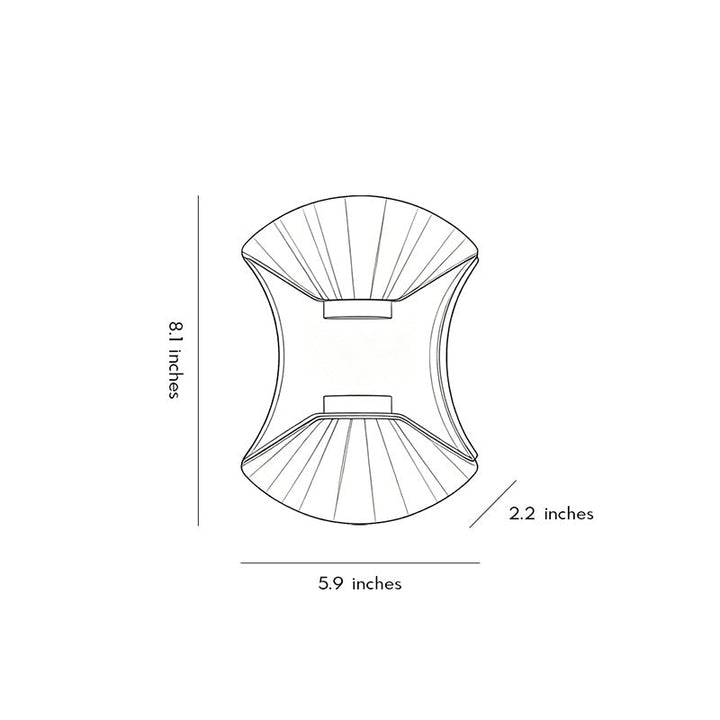 Utomhus Up Down Vägglampa Modern Dubbel-Skal LED Trädgårdslampa