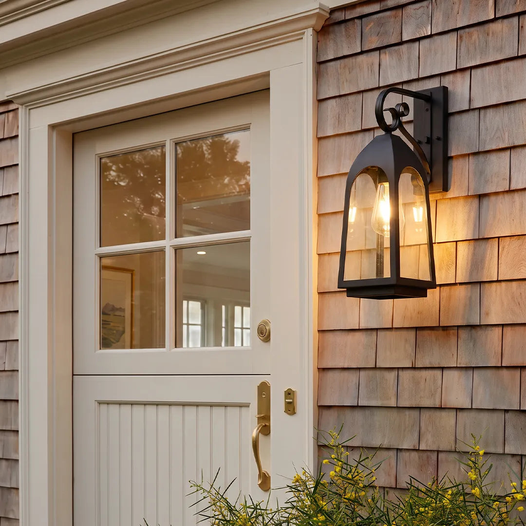 2 ST Utomhus Väggmonterade Lampor Vintage Svart Järn Lampa