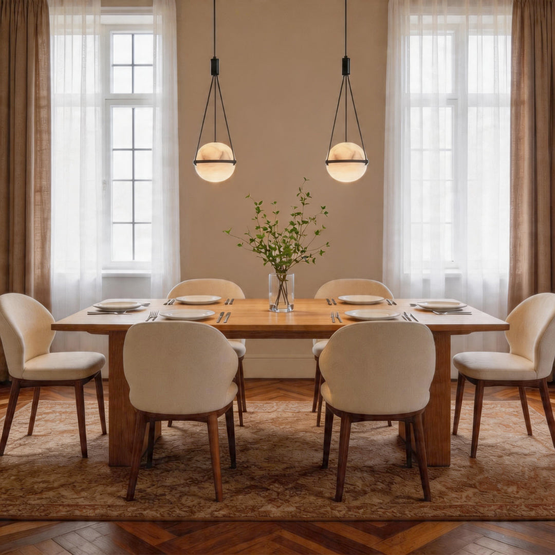 Globe Pendellampa Italiensk Stil Marmor Taklampa