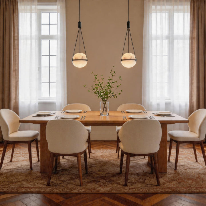 Globe Pendellampa Italiensk Stil Marmor Taklampa
