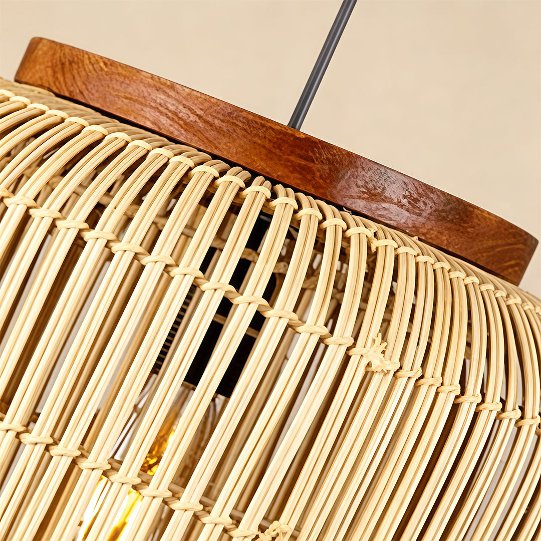 Rattan Ljuskronor Wabi-Sabi Handgjord Taklampa