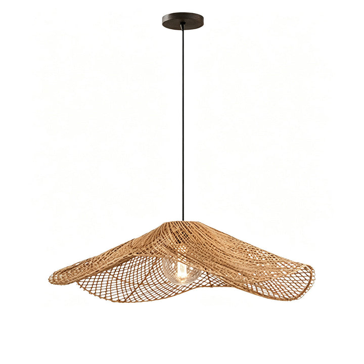 Rattanhängande Lampa Wabi-Sabi Handvävd Taklampa