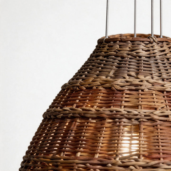 Rattan Hängande Lampor Wabi-Sabi Japansk Zen Taklampa