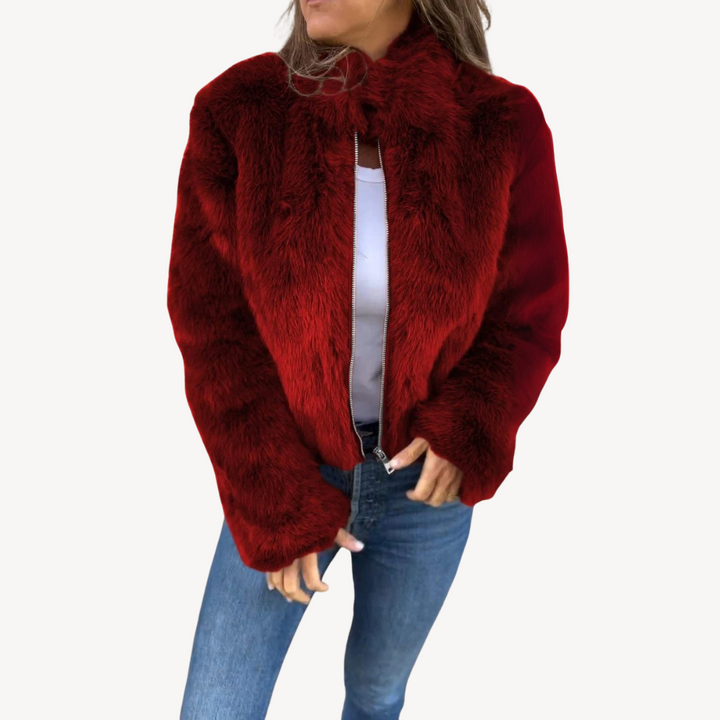 | Dam Fusk Päls Zip-Up Jacka