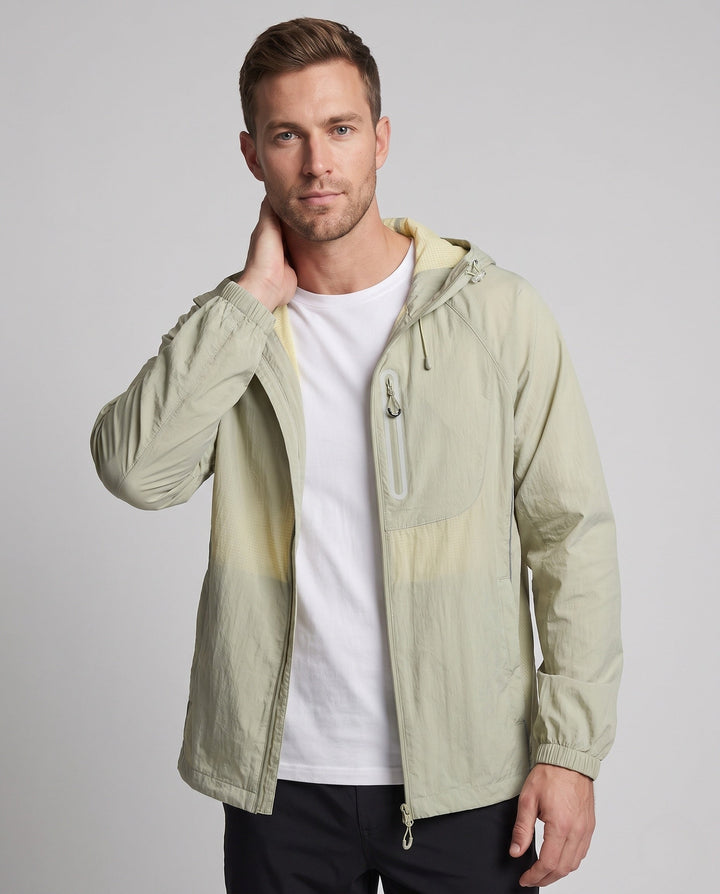 Unisex Leichte Wind- und Wasserabweisende Kapuzen-Übergangsjacke mit reflektierenden detaljer