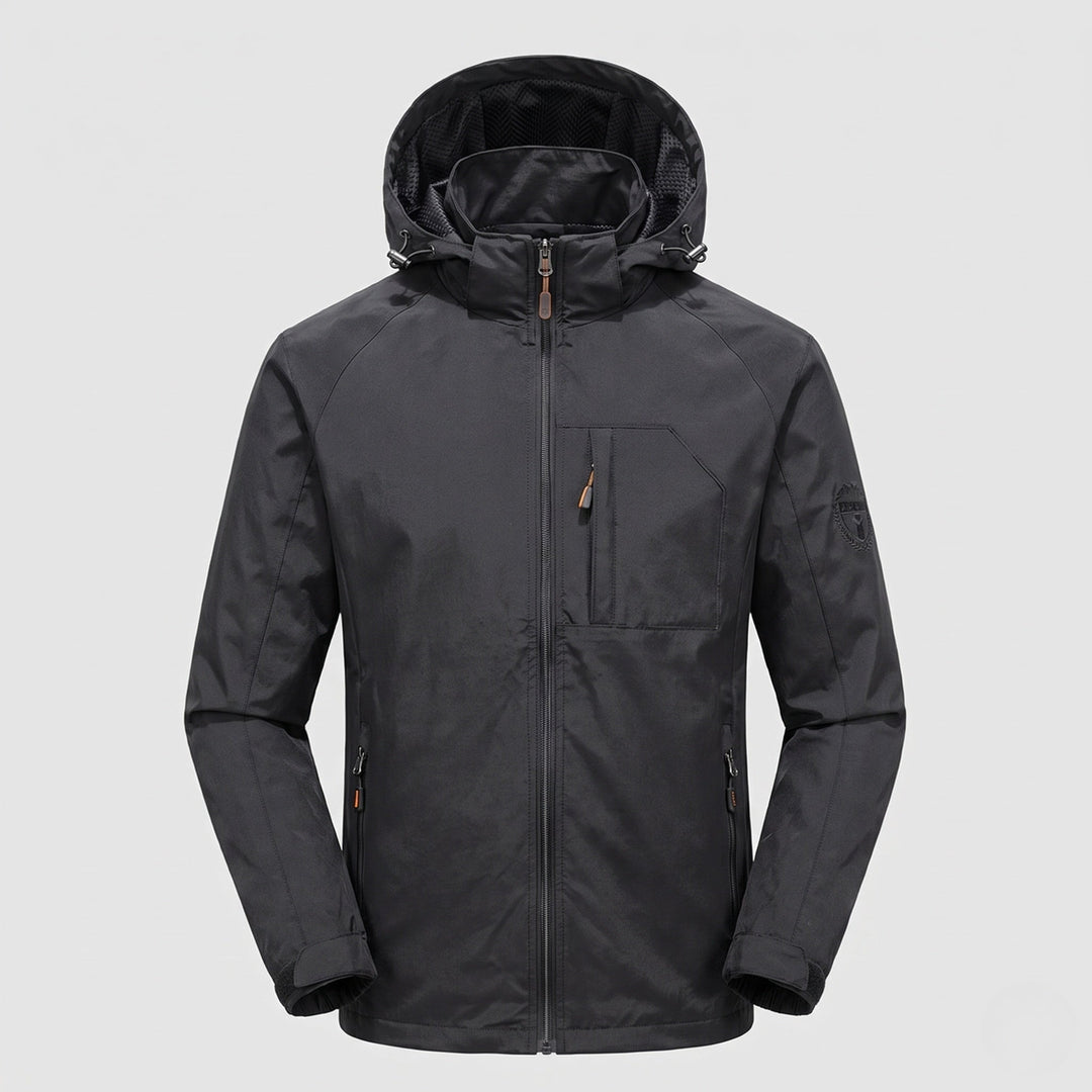 Herr Weatherproof Utomhus Jacka med Justerbar Huva