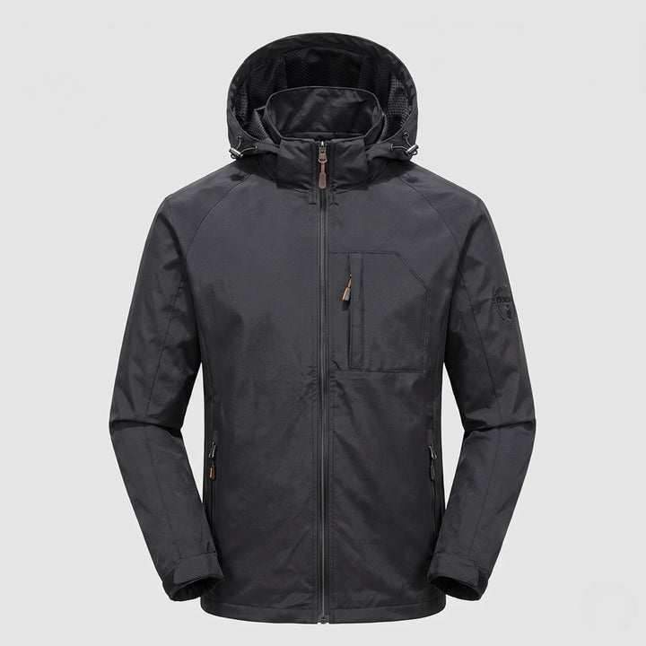 Herr Weatherproof Utomhus Jacka med Justerbar Huva
