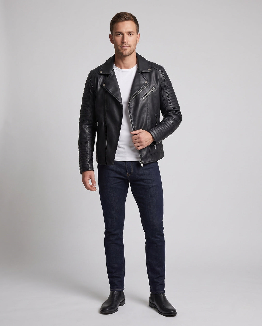 Herr Fashion Biker Jacka