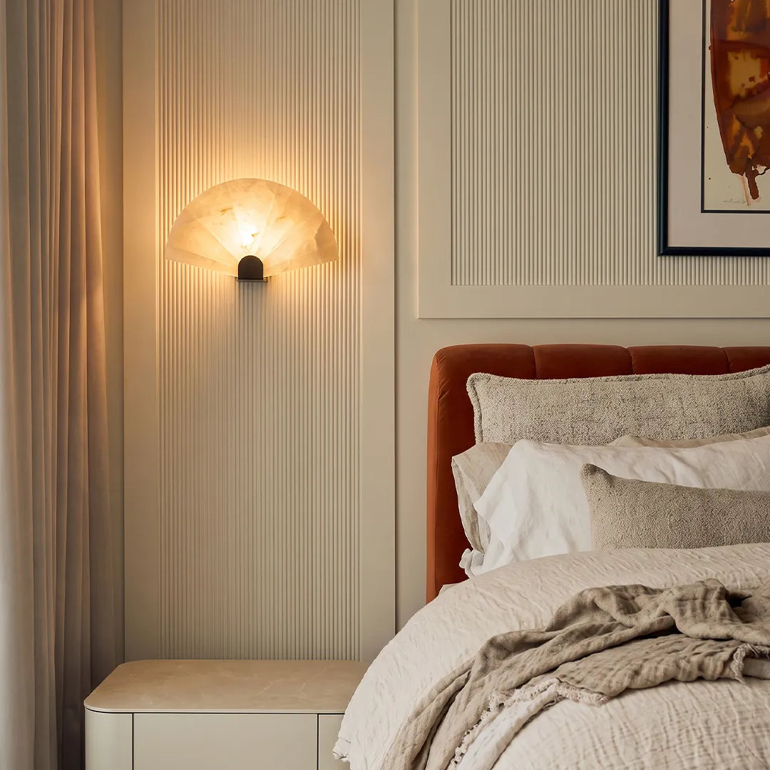 Skulpterad Vägglampa Vintage Marmor Kreativ Sänglampa