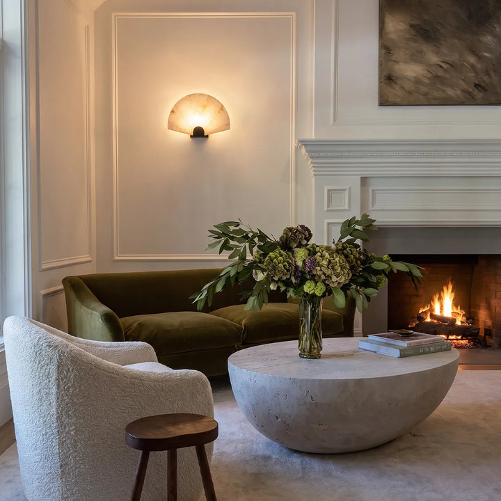 Skulpterad Vägglampa Vintage Marmor Kreativ Sänglampa