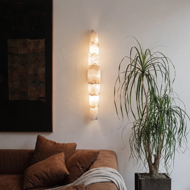Skulptural Vägglampa Modern Vertikal Marmor-Effekt Ljus