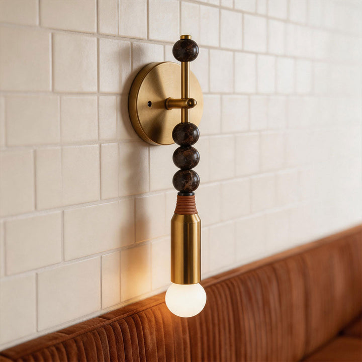 LED Väggkonst Lampor Fransk Marmor Glob Vintage Ljus