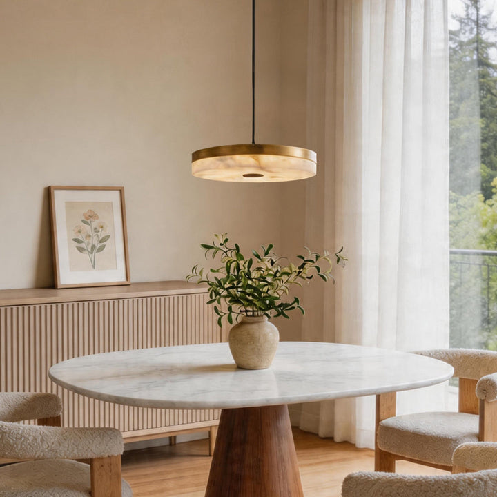 Disc Pendellampa Modern Lyx Marmor Enkel Taklampa