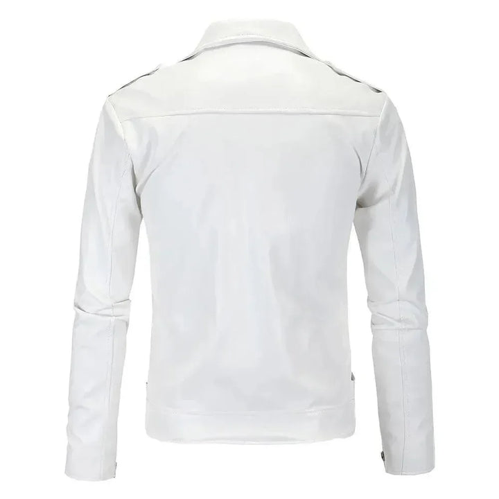 | slim passform Biker Herr Läder Jacka