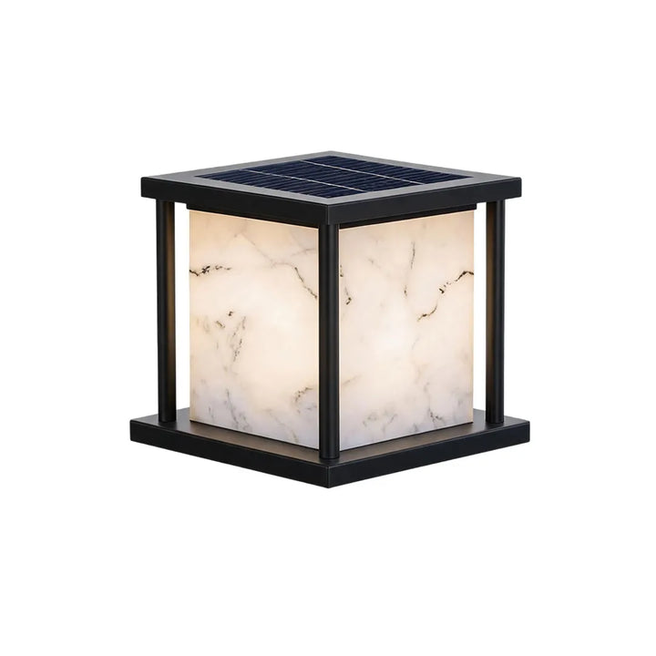 Utomhus Pelarlampor Solenergi Modern Konst Marmor Ljus