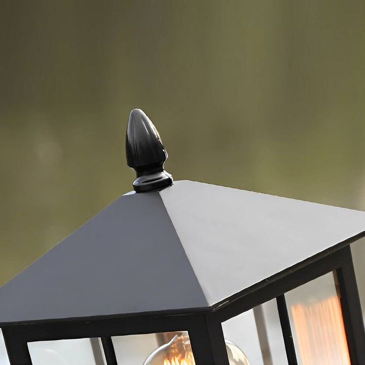 [Öppen Låda] Stenljuspelare Traditionell Svart Vattentät LED Lampa