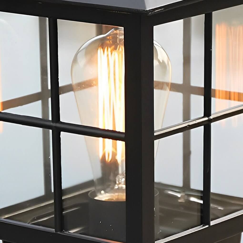 [Öppen Låda] Stenljuspelare Traditionell Svart Vattentät LED Lampa