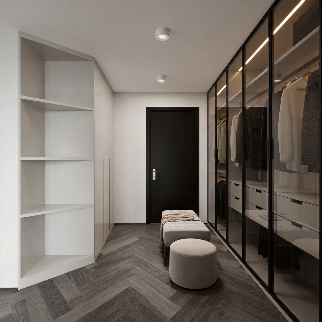 2 ST Ytmonterade Spotlights Ultra-Tunna Runda Moderna LED-lampor