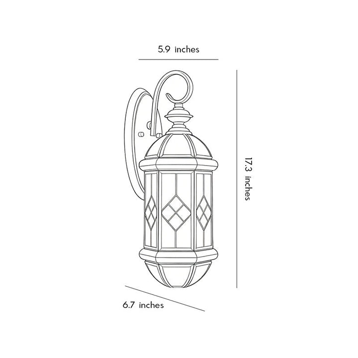 Utomhus Lantern Vägglampor Antik Koppar Kreativ Vägglampa