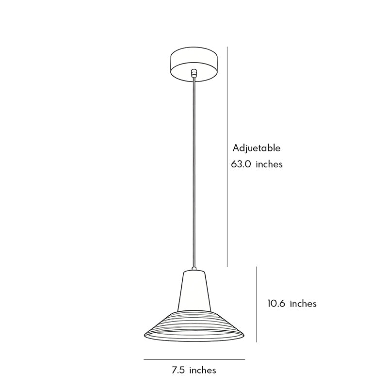 Glas Kon Hängande Lampa Nordisk Konst Minimalistisk Taklampa