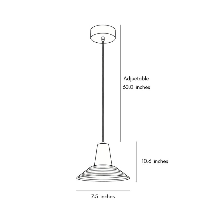 Glas Kon Hängande Lampa Nordisk Konst Minimalistisk Taklampa