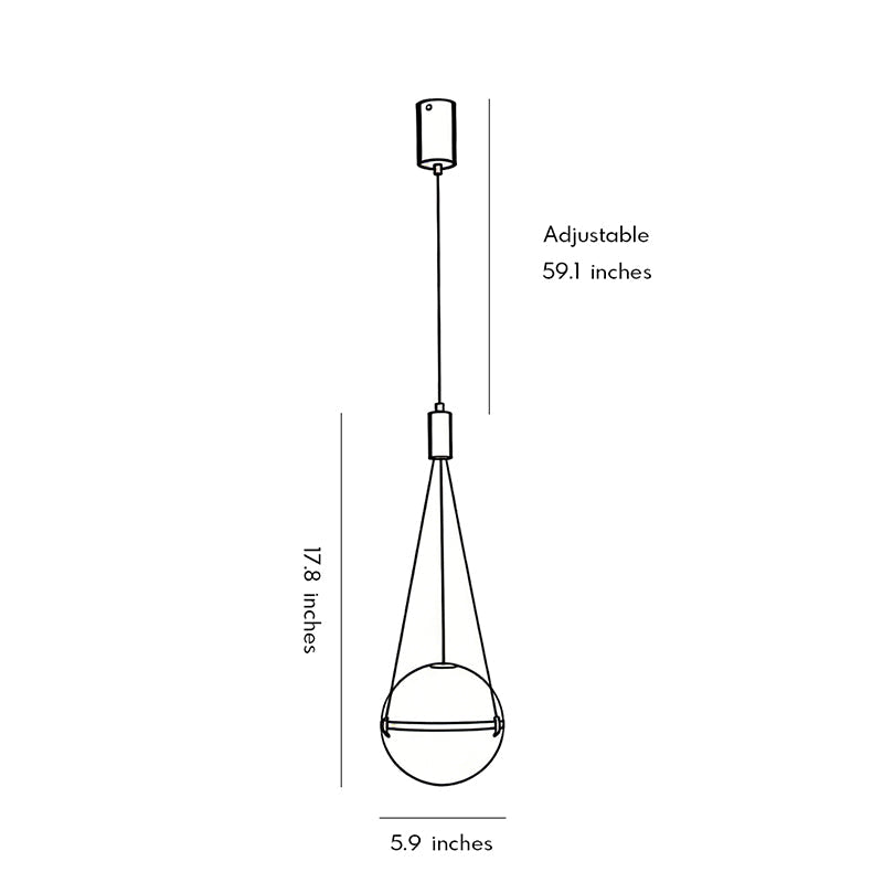 Globe Pendellampa Italiensk Stil Marmor Taklampa