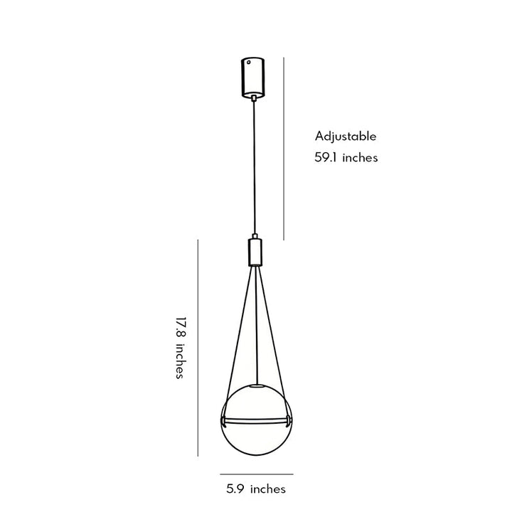 Globe Pendellampa Italiensk Stil Marmor Taklampa