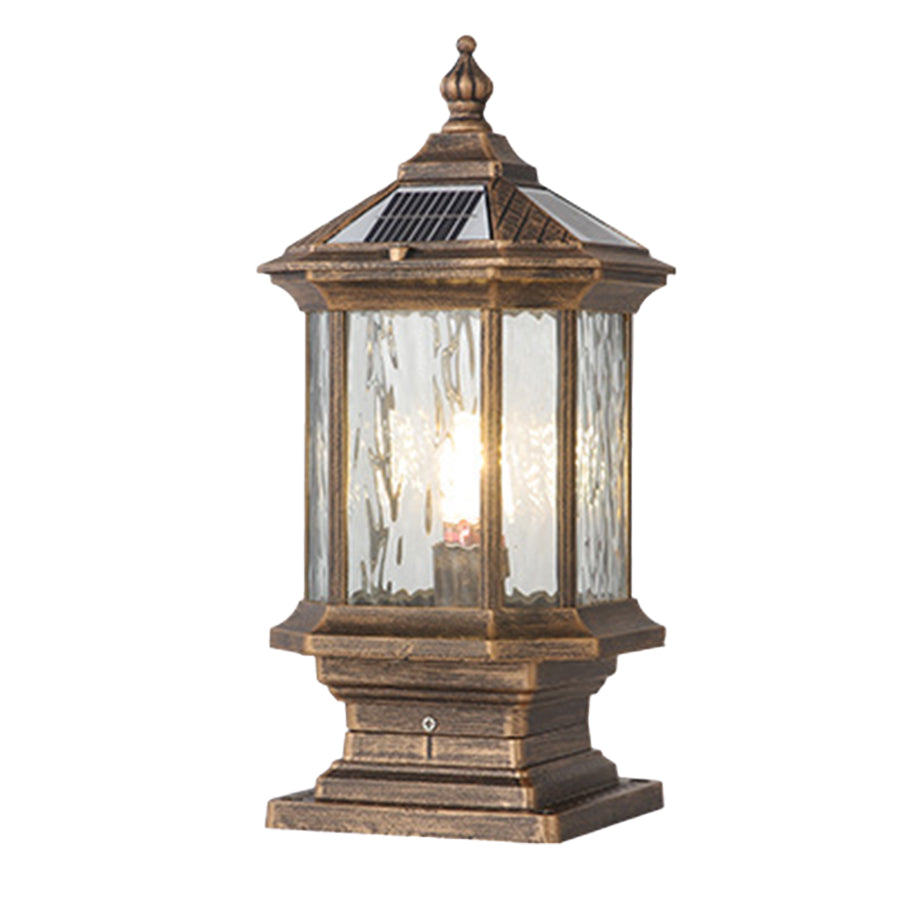[Open-Box] Lantern Pelarlampor i Europeisk Stil Vintage Utomhus Pier Mount Lampa