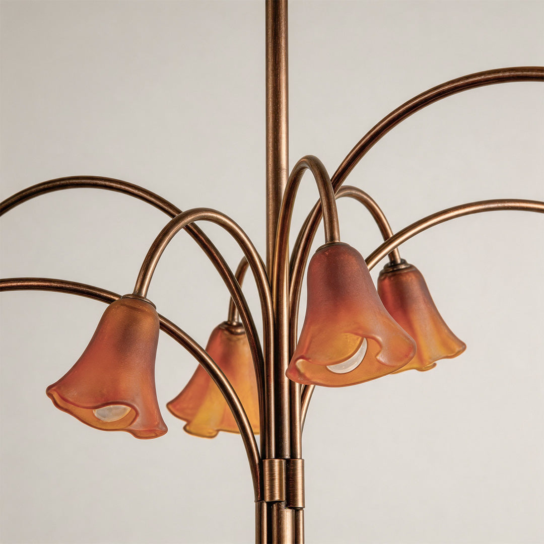 Vintage Blomsterkrona Fransk Gren Taklampa