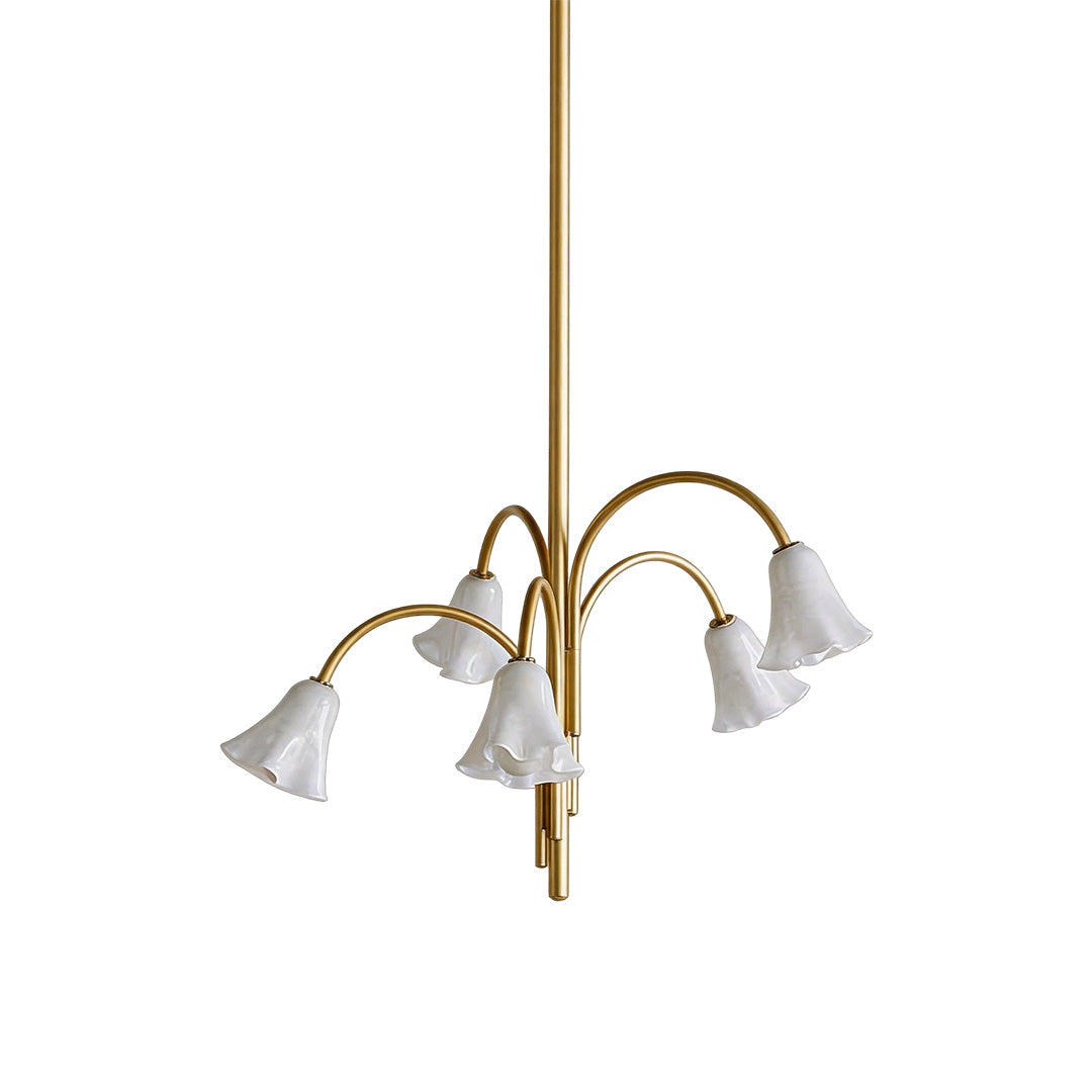 Vintage Blomsterkrona Fransk Gren Taklampa