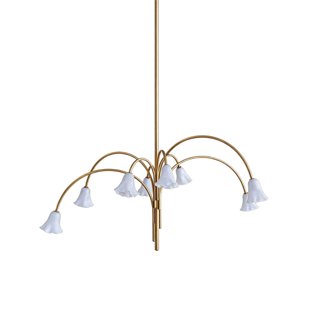 Vintage Blomsterkrona Fransk Gren Taklampa