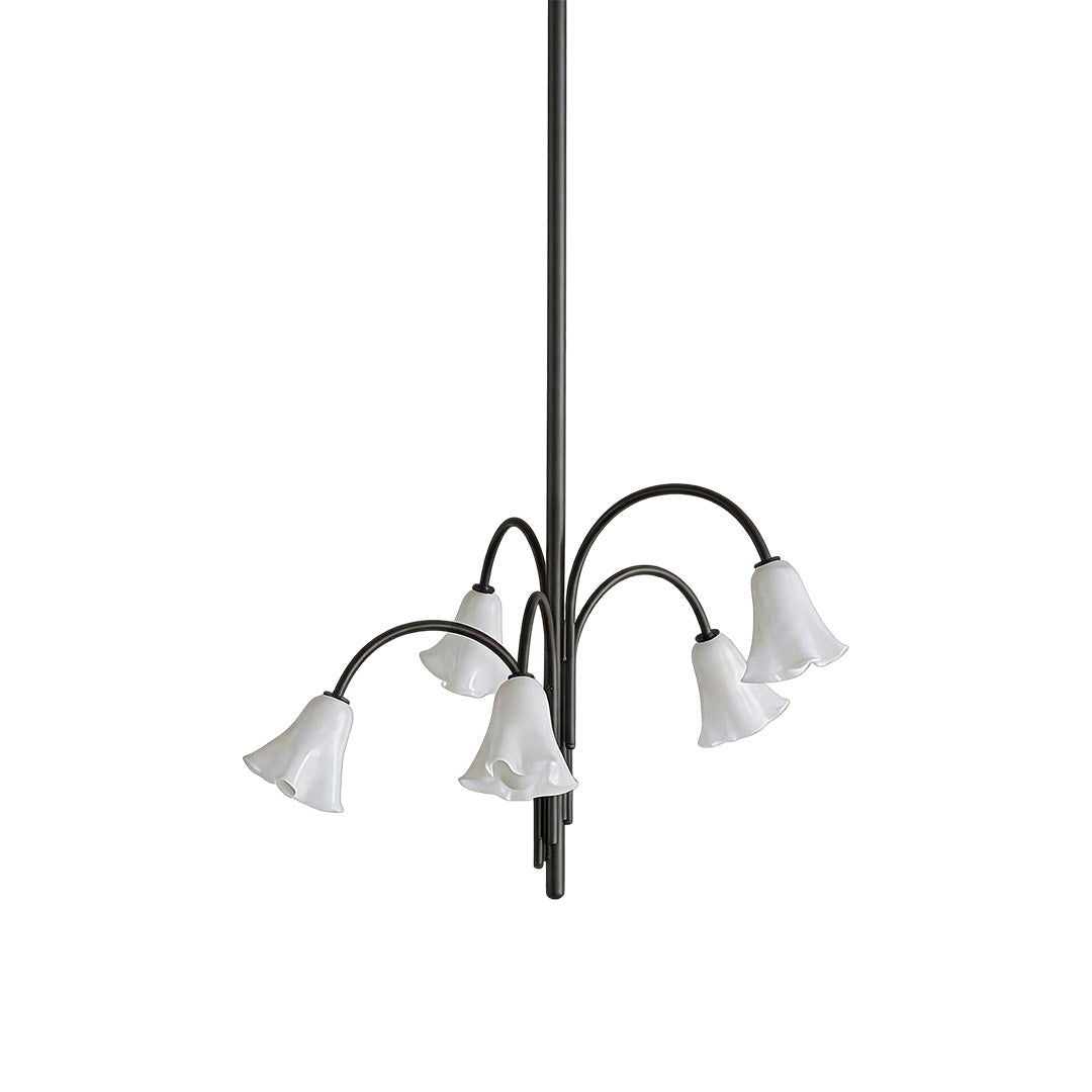 Vintage Blomsterkrona Fransk Gren Taklampa