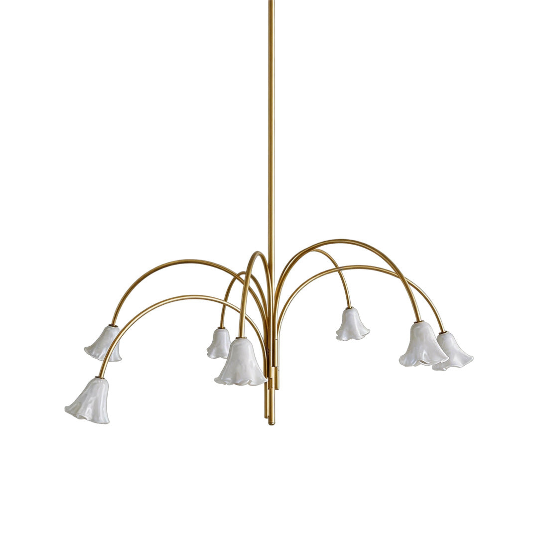 Vintage Blomsterkrona Fransk Gren Taklampa