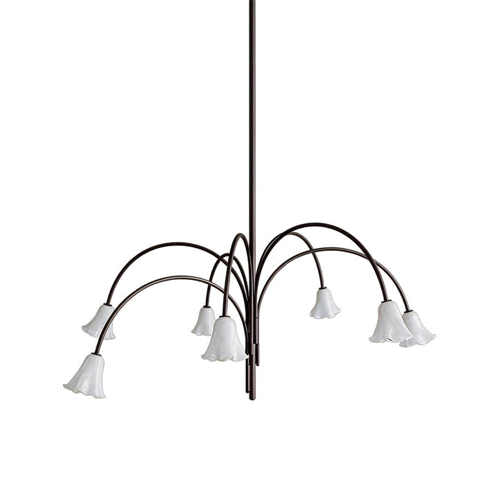 Vintage Blomsterkrona Fransk Gren Taklampa