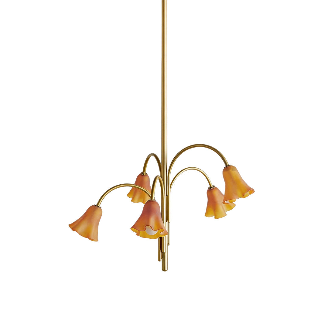 Vintage Blomsterkrona Fransk Gren Taklampa