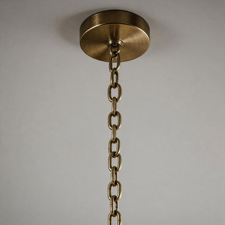 Vintage Italiensk Kandelaber Minimalistisk Koppar Taklampa