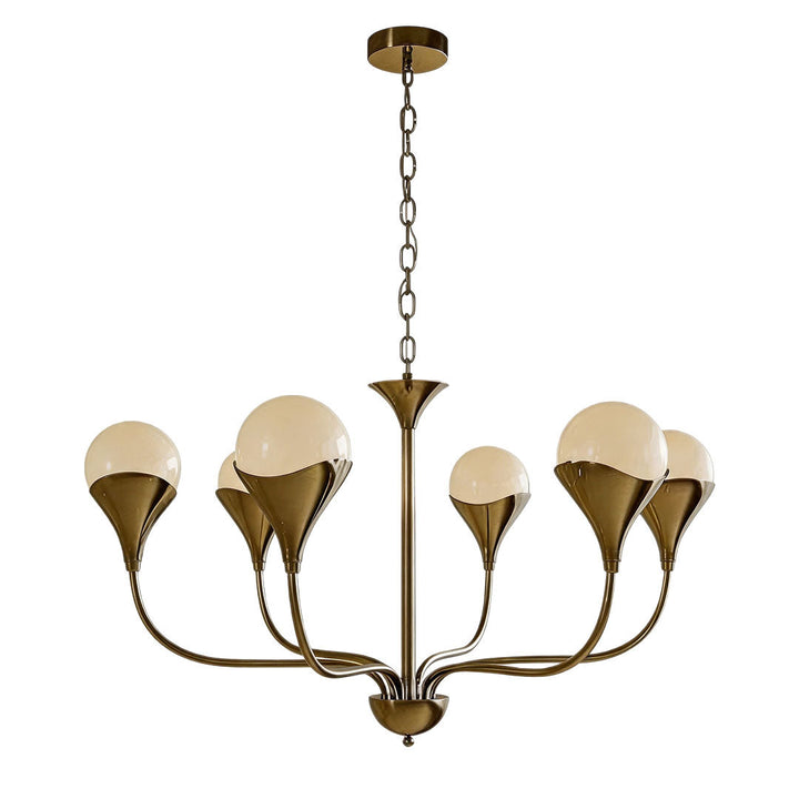 Vintage Italiensk Kandelaber Minimalistisk Koppar Taklampa